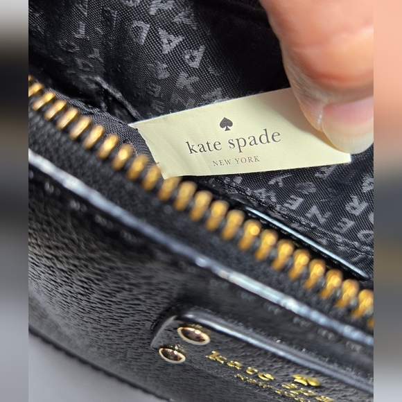 Kate Spade Bay Street Hanna Black Leather Crossbody Purse - Picture 9 of 14